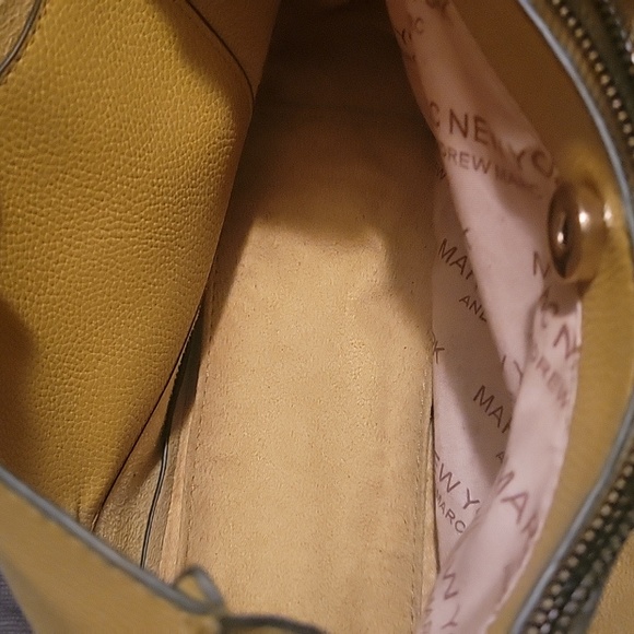 Marc New York Yellow Leather Luxury Bag. Minmal Call Outs, Style, Sophistication - Picture 10 of 12